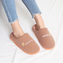 준디자인 겨울 용 방한 털 슬리퍼 방한화 거실화 실내화 실내 털신 실내화 기모 거실 사무실 사무용 앞막힌 층간 소음 방지 따뜻한 푹신한 쿠션 PVC 여성 남성