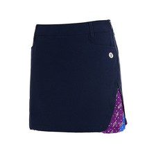 (정품)클리어런스[볼빅]여성 골프 사이드 플리츠 배색 큐롯 스커트 VLCUJ542_NA