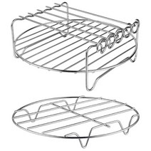 하프랙 스쿼트렉 파워렉 미니렉 에어 프라이어 액세서리-XL 파워와 호환되는 다목적 이중 레이어 랙 2 개, 한개옵션0