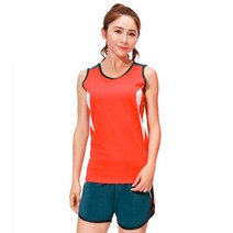 마라톤싱글렛 마라톤 러닝 트레이닝 유니폼 민소매 기능성 단체티, 3059 레드(여성용)