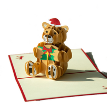 로맨틱포스트 입체카드 팝업카드 생일카드 기념일카드 크리스마스카드 3D카드, XMAS BEAR