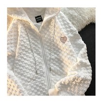 알리팡(Alipang) 여성 봄 가을 후드티 박시핏 캐쥬얼 스웨터 아우터 후드집업 기본집업 후드 커플 오버핏 루즈핏 자켓 와플모양