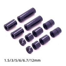 12pcs 수제 알루미늄 스페이서 세트 1.53566.712mm 튜브 파이프 132 스케일 타미야 미니 4wd 자동차 모델 용 예비 부품 용품 14세 이상 미니카, 검은색