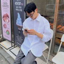 노멀쉐이크 피그먼트 레이어드 오버핏 트임 셔츠 5color