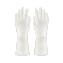 두꺼운니트릴장갑 식품용 셰프 요리용 라텍스 방수 고무 장갑 라텍스 dishwashing 주방 내구성 청소 가사, 3L, 01 Blank