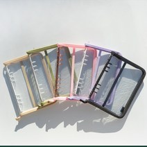 루카랩 A5 19R 6공 PVC 지퍼형 커버 Ver.2 02 Pink 핑크, 1개