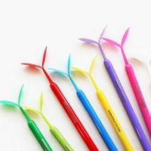 새싹 펜 베이직 새싹볼펜 학생볼펜 팬시용볼펜 필기볼펜 펜, 종류:화이트