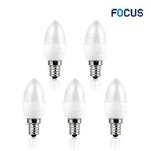 포커스 LED 고추구 연등조명 1W E12 5개입, 전구색, 1개