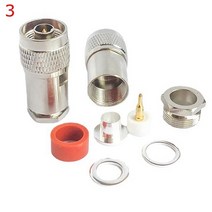 전기커넥터 전선단자 10Pcs LMR400 L16 N 유형 여성 커넥터 크림프 및 클램프 7D-FB 케이블 황동 니켈 도금, 03 Type3 N male Clamp