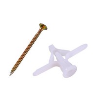 스크류앙카 플라스틱 앵커 볼트 파이프 튜브 토글 나사 포함 석고 보드 벽 항공기 도구 플러그, 04 white 100 pcs