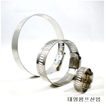 국산스텐호스밴드 16mm(10개) 18mm~50mm (10개) 정품 청고압나선호스밴드용 스테인레스배관자재 커플링 카플러 카플링 오배수용수중펌프임대배관부속 태영펌프산업, 1분류
