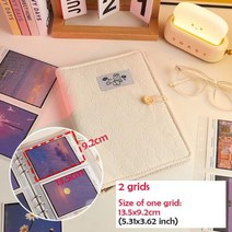 콜북 1단 2단 귀여운 포카 제작 포토 북 A5 Kpop 바인더 포토카드 홀더 인스타그램 폴라로이드 앨범 20 장 내부 페이지 34 인치 천 사진 카드 학생 문구, A2-2grids