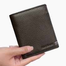 소가죽 모던스타일 남성 카드포켓 지폐 명함 중지갑 남자선물_[230515EA]