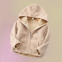 오우랑 아동용 후드집업 본딩 뽀글이 가디건 니트