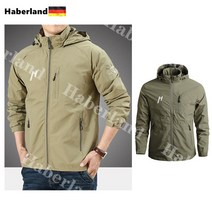 Haberland 남성 봄가을 후드점퍼 얇은 속건 초경량바람막이 슬림 방수 등산자켓 전술복 낚시복