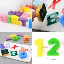 파니펀 알파벳 숫자 스펀지 숫자 도장찍기 숫자도형, 상세페이지 참조