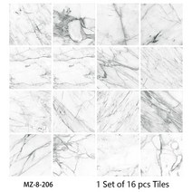 붙이는 타일 방바닥 16pcs 수채화 그림 스타일 벽 스티커 주방 Backsplash 옷장 욕실 방수 필 & 스틱 아트, 10 MZ-8-206_01 20cmX20cmX16pcs