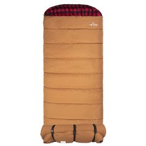 TETON Sports Deer Hunter 침낭 따뜻하고 편안한 추운 계절의 캠핑에도 적합 브라운 오른쪽 지퍼