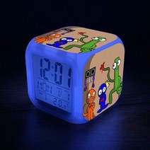 레인보우 프렌즈 알람 시계 애니메이션 피규어 LED 라이트 야간 시계, 02