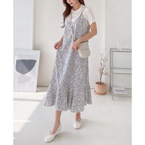 텐라인 꽃밭 가득 뷔스티에 프린팅 원피스