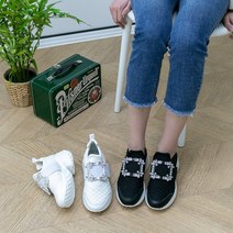 여성가죽슬립온 보석 큐빅 69422