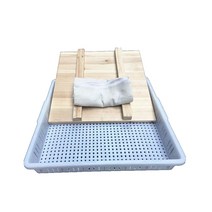 플라스틱 두부틀 원목 누름판 두부 압착 도구 대형, 35-10새로운20그리드/전나무압력판3종세트