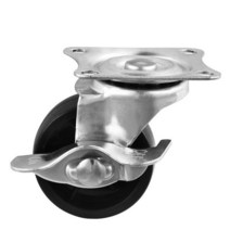 자전거 휠셋 헤비 듀티 1 5 인치 고무 회전 캐스터 휠 4 개 세트 트롤리 브레이크 단단한 360 도, [01] TYPE1