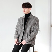 [붐스타일] 달리 글렌체크 울모직 자켓