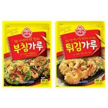 예이니식품 오뚜기 튀김가루+부침가루 각1개씩(총2개x500g) 부침개파전김치새우, 1세트