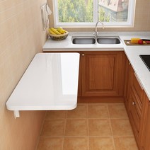 53182 주방 접이식 보조 테이블 식탁 주방 선반, 흰색100*30