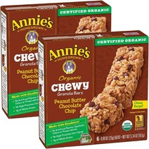 애니스 츄이 그라놀라 바 피넛 버터 초콜릿 칩 홀 그레인, 25g, 12개입