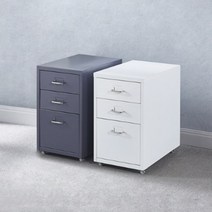 어반 철제3단 서랍장 수납가구 사무실수납 2color, 화이트