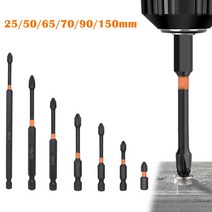 드라이버 비트 1pc PH2 임팩트 드라이버 비트 1/4 인치 육각 자기 십자 합금강 스크류 도구 25 50 65 70 90, [01] 25mm