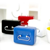 소형 스틸 금고 철제 철재 불에 안타는 금고통 비상금 숨기기 현금 귀중품 보관함, 블랙