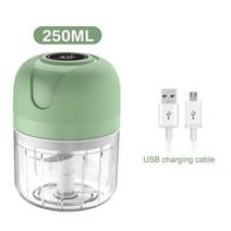 캔압축기 쓰레기압축 페트병 분리수거 재활용 미니 전기 마늘 쵸퍼 usb 고기 분쇄기 마늘 사수 기계 튼튼한 내구성 짓 눌린 생강 야채 분쇄기 주방 도구, 블루 250ml