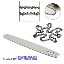 18 인치 가이드 바 72 드라이브 링크 0.325 "LP 058 게이지 체인톱 체인 교체 블레이드 62CC 58CC 52CC Tarus timber tech, 단일옵션