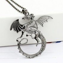 왕좌의 게임 왕좌의 게임 얼음과 불의 게임 Targaryen 드래곤 목걸이, 총 블랙 1055
