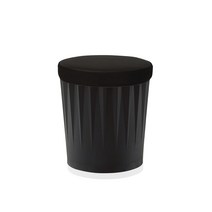 보네드 드럼체어 식당 포차 업소용 고깃집 옷보관 드럼통 깡통 보조 수납 스툴의자, 드럼체어_블랙_일반형