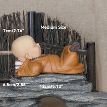 불교 부처님 미니어처 분재 인형 동상 요정 자동차 장식품 명상 홈 정원 장식, 중간 22