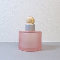 디퓨저용기 - 원형 무광핑크 100ml ( 사탕볼우드스틱 대 포함 ), 실버유광