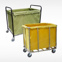 호텔 객실 빨래 바구니 린넨 빨래통 스틸 햄퍼 수거함, X자형 폴딩(플라스틱)