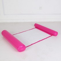 이동식 에어 풀장 PVC Summer Inflatable Floating Row Swimming Pool Water Hammock Air Mattresses Bed S, 01 Rose red