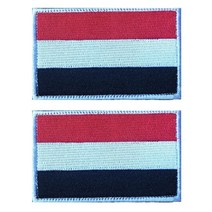 2피스 AliPlus 우크라이나 국기 패치 방패 자수 모랄 아플리케 패스너 후크 앤 루프 엠블럼 107383, Yemen, 2개