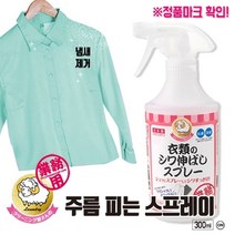 (일본 직수입) 뿌리는 다리미 300ml 옷주름 스프레이 옷주름피는법 없이 다림질 피기, 단품, 상세페이지 참조