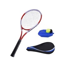 에어로그 공기주입식 팝업 에어텐트솔로 테니스 트레이너 기계 테니스 공 세트 비치 라켓 스트링 라켓 탄소 남자 공 패들 장비, 빨간 세트 b