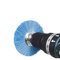 벤치마크 연마재 4 장착 나일론 와이어 휠 고운 입자 1434 목재 유리 섬유 플라스틱의 녹 또는 페인트 제거 샌딩 마무리에 완벽한 드릴 생크 - (파란색 434), 파란색