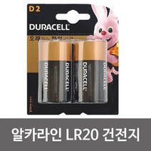 듀라셀 알카라인 LR20DM 15V건전지 D2 무수은 전지 일회용건전지 듀라셀건전지 무수은건전지 LR20 알카라인건전지, 상품선택