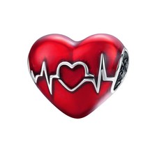 산주 판자풍 925 공예구슬 팔찌 부품 레드 사랑하트 나비 결 꿰미 DIY 큰 구멍 비즈 꿰어 꾸미다 3421460448