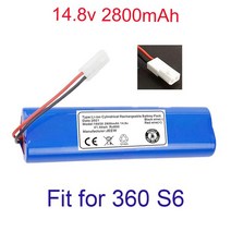 Qihoo 4.8 S6 로봇 식 진공 청소기 예비 부품 액세서리 교체 용 맥세이프차량충전기 차량용고속충전기보조, 03 2800mAh