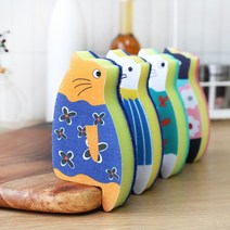 리넥 앉아있는 고양이 네꼬짱 수세미 8개 SET (패턴별2개씩), 단품, 단품